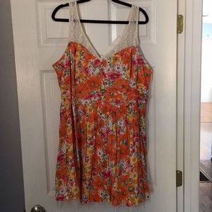 Water color style floral dress